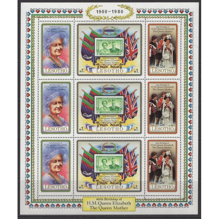 ANA KRALİÇE-1980 LESOTHO-DAMGASIZ MNH KLEINBOGEN