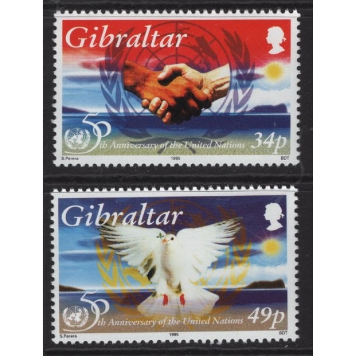 BİRLEŞMİŞ MİLLETLER-1995 GIBRALTAR-DAMGASIZ MNH TAM SET-NOMİNAL: £ 0.83