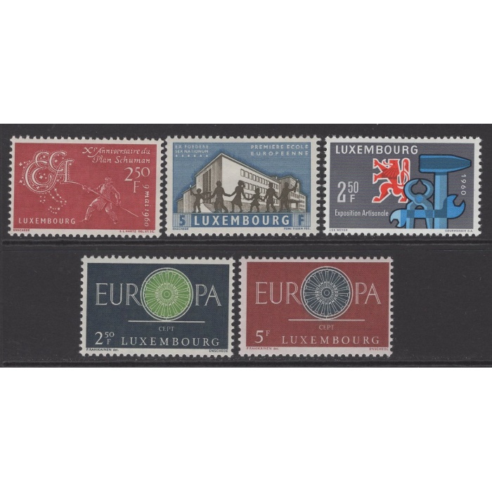 FARKLI TEMALAR-1960  LÜKSEMBURG-DAMGASIZ MNH TAM SETLER