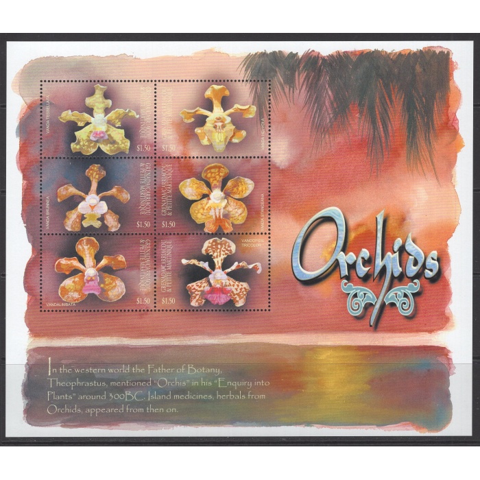ÇİÇEKLER-2001 GRENADA-DAMGASIZ MNH BLOK