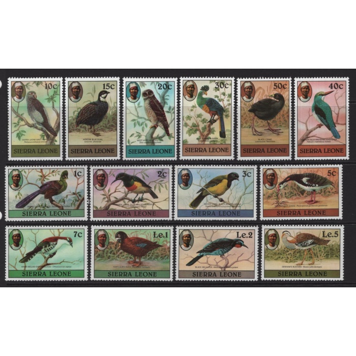 KUŞLAR-1980 SIERRA LEONE-DAMGASIZ MNH TAM SET