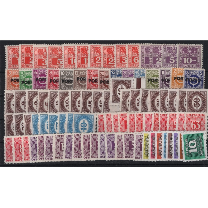 RESMİ SERİLER-AVUSTURYA-1945/ 1986 ARASI EKSİKSİZ KOLEKSİYON-DAMGASIZ MNH