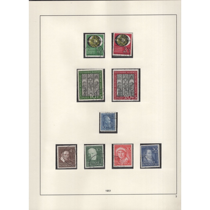 1949/ 1971 ARASI ALMANYA DAMGALI KOLEKSİYON-MICHEL KD: 2750 EURO-14 TELLİ SAFE ALBUMDE-BLOK İÇİ PULLARI DAHİL BİR ÇOK EXTRA SET MEVCUT
