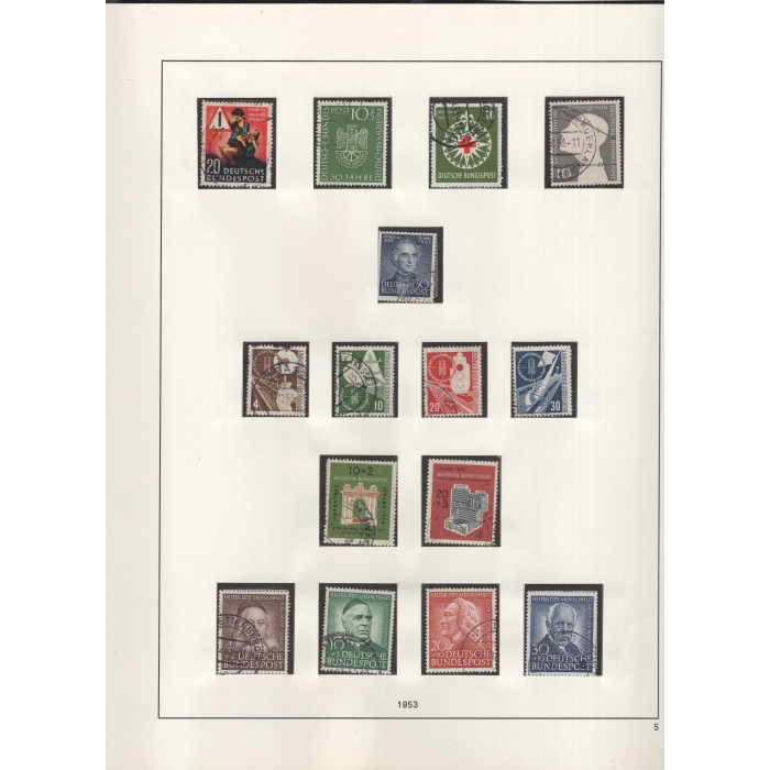 1949/ 1971 ARASI ALMANYA DAMGALI KOLEKSİYON-MICHEL KD: 2750 EURO-14 TELLİ SAFE ALBUMDE-BLOK İÇİ PULLARI DAHİL BİR ÇOK EXTRA SET MEVCUT