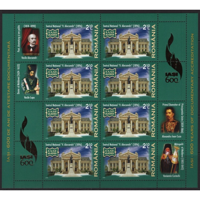 MİMARİ-2008 ROMANYA-DAMGASIZ MNH KLEINBOGEN TAM SET-MICHEL KD: 45 EURO