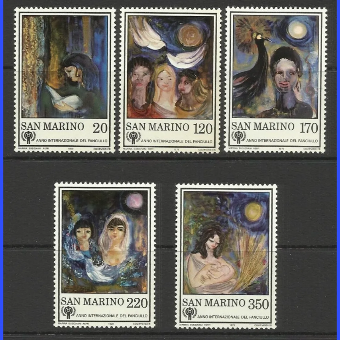 TABLOLAR-1979 SAN MARINO-DAMGASIZ MNH TAM SET