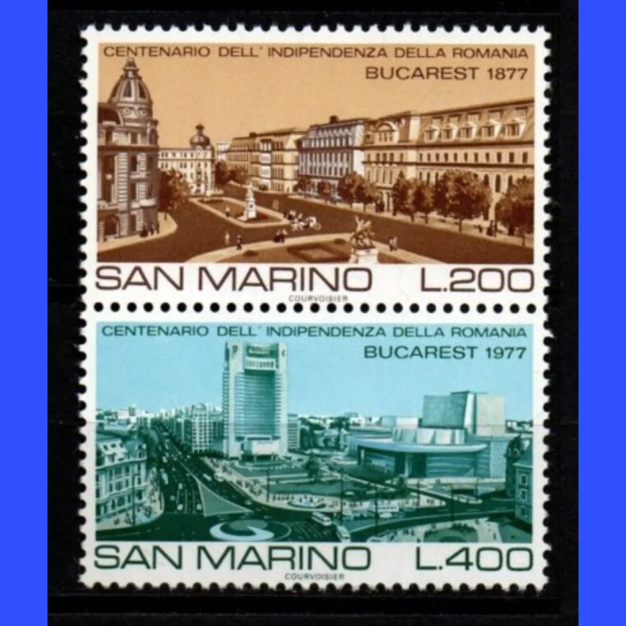 MİMARİ-BÜKREŞ-1977 SAN MARINO-DAMGASIZ MNH TAM SET