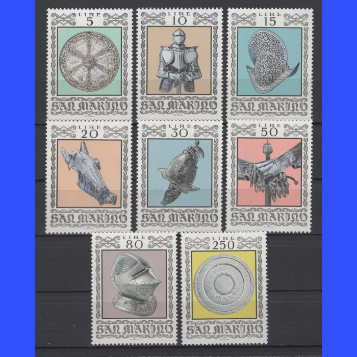 ASKERİ ZIRHLAR-1974 SAN MARINO-DAMGASIZ MNH TAM SET