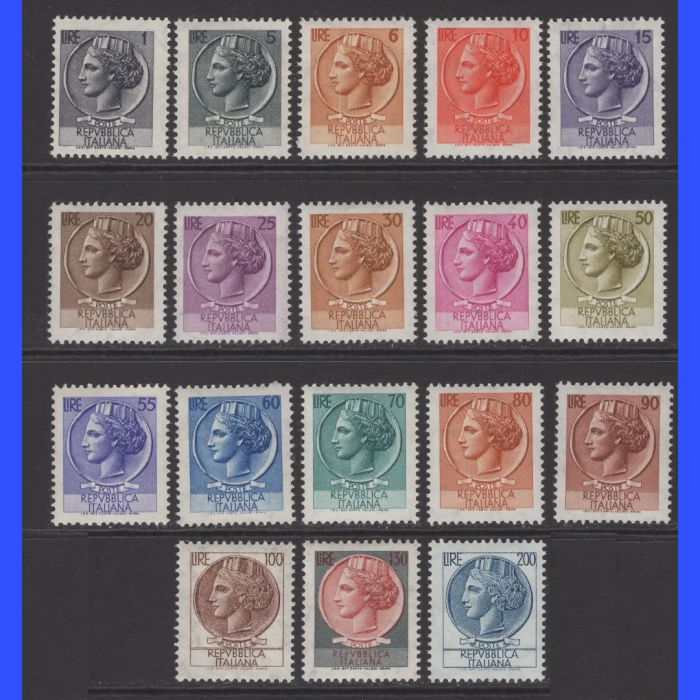 SYRACUSE SÜREKLİ SERİ-1968 İTALYA-DAMGASIZ MNH TAM SET
