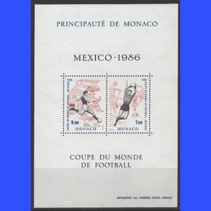 FUTBOL-DÜNYA ŞAMPİYONASI-1986 MONAKO-DAMGASIZ MNH BLOK