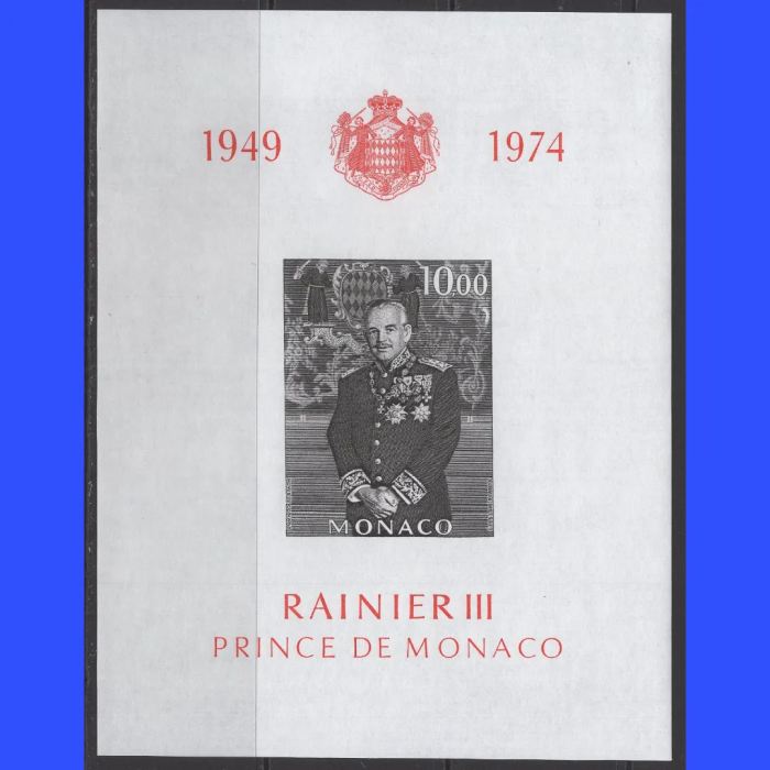 PRENS RAINIER III-1974 MONAKO-DAMGASIZ MNH BLOK