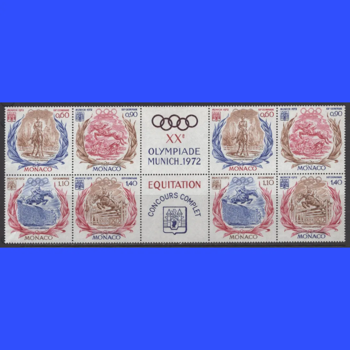 MÜNİH OLİMPİYATLARI-1972 MONAKO-DAMGASIZ MNH BLOK