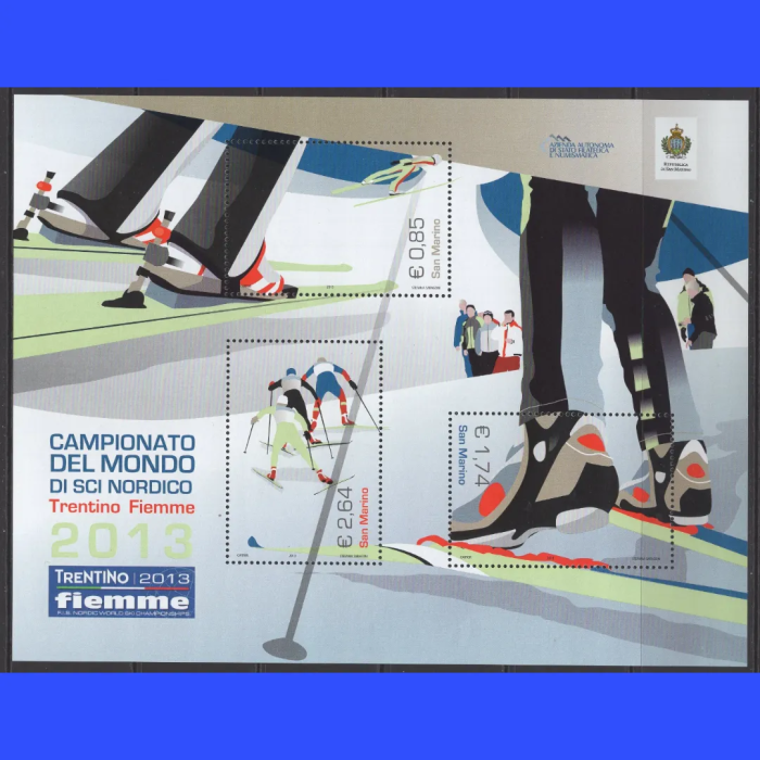 KIŞ SPORLARI-2013 SAN MARINO-DAMGASIZ MNH BLOK-NOMİNAL: 5,23 EURO