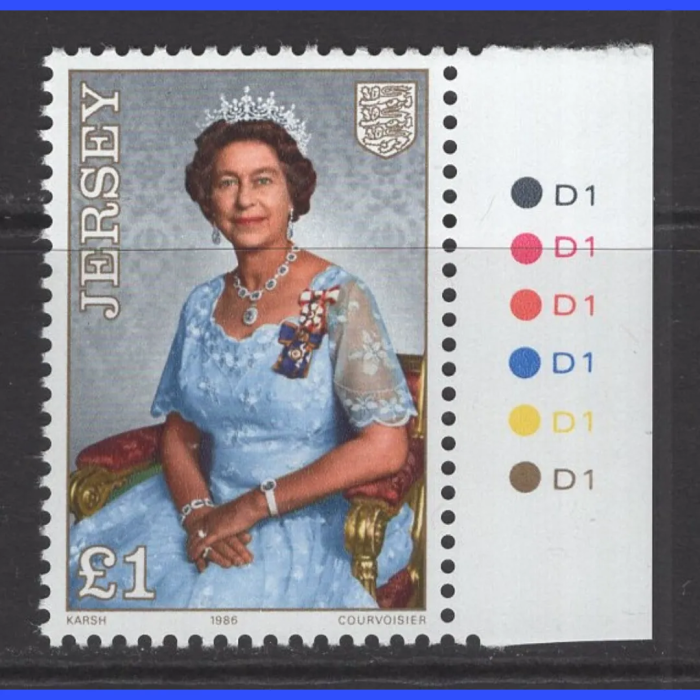 KRALİÇE ELIZABETH II-1986 JERSEY-DAMGASIZ MNH TAM SET-NOMINAL: £1