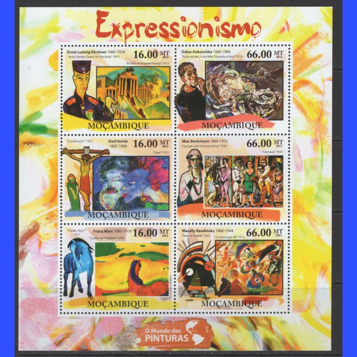 TABLOLAR-2011 MOZAMBİK-DAMGASIZ MNH BLOK