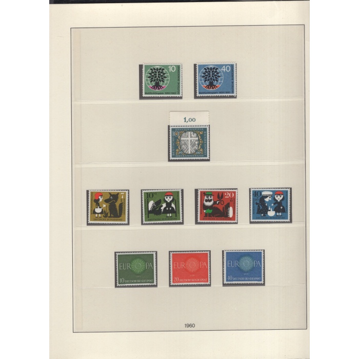 1960/ 1971 ARASI ALMANYA-DAMGASIZ/ MNH KOLEKSİYON-MICHEL KD: 300 EURO-18 TELLİ 38 SAYFALIK LINDNER ALBUMDE-KARNE PULLARI/ BLOK İÇİ PULLARI DAHİL EKSİKSİZ KOLEKSİYON