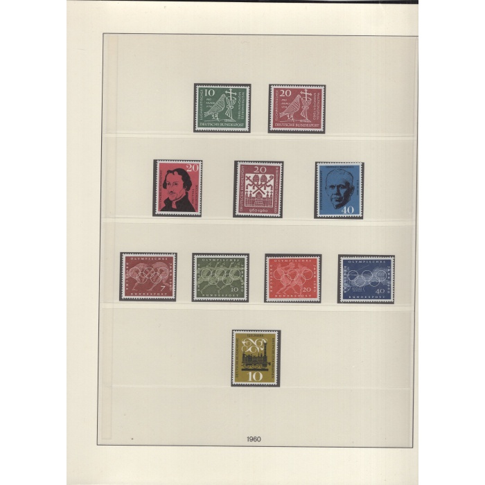 1960/ 1971 ARASI ALMANYA-DAMGASIZ/ MNH KOLEKSİYON-MICHEL KD: 300 EURO-18 TELLİ 38 SAYFALIK LINDNER ALBUMDE-KARNE PULLARI/ BLOK İÇİ PULLARI DAHİL EKSİKSİZ KOLEKSİYON
