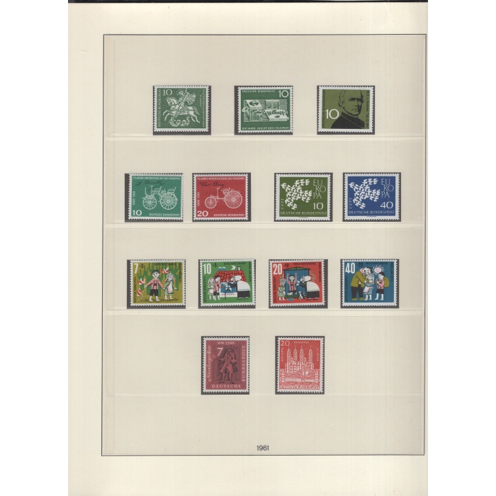 1960/ 1971 ARASI ALMANYA-DAMGASIZ/ MNH KOLEKSİYON-MICHEL KD: 300 EURO-18 TELLİ 38 SAYFALIK LINDNER ALBUMDE-KARNE PULLARI/ BLOK İÇİ PULLARI DAHİL EKSİKSİZ KOLEKSİYON