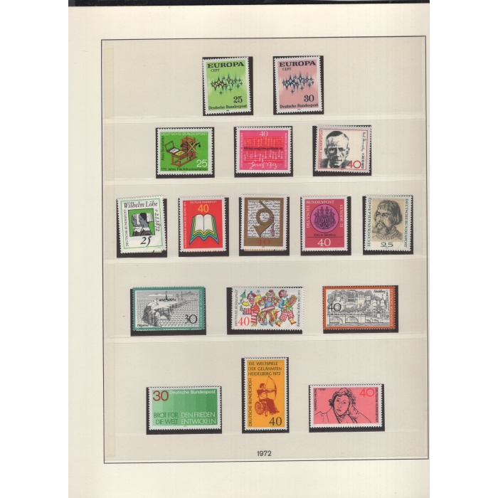 1972/ 1983 ARASI ALMANYA-DAMGASIZ/ MNH KOLEKSİYON-MICHEL KD: 650 EURO-18 TELLİ 59 SAYFALIK LINDNER ALBUMDE-KARNE PULLARI/ BLOK İÇİ/ OTOMAT PULLARI DAHİL EKSİKSİZ KOLEKSİYON