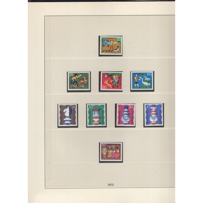 1972/ 1983 ARASI ALMANYA-DAMGASIZ/ MNH KOLEKSİYON-MICHEL KD: 650 EURO-18 TELLİ 59 SAYFALIK LINDNER ALBUMDE-KARNE PULLARI/ BLOK İÇİ/ OTOMAT PULLARI DAHİL EKSİKSİZ KOLEKSİYON