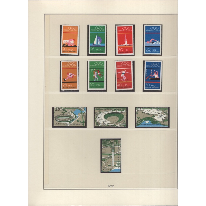 1972/ 1983 ARASI ALMANYA-DAMGASIZ/ MNH KOLEKSİYON-MICHEL KD: 650 EURO-18 TELLİ 59 SAYFALIK LINDNER ALBUMDE-KARNE PULLARI/ BLOK İÇİ/ OTOMAT PULLARI DAHİL EKSİKSİZ KOLEKSİYON
