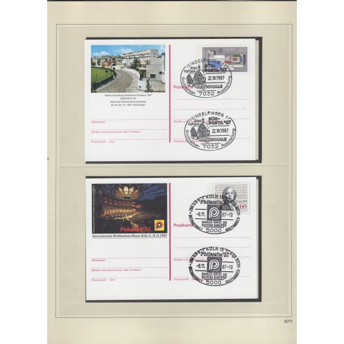 1984/ 1990 ARASI ALMANYA-DAMGASIZ/ MNH KOLEKSİYON-MICHEL KD: 600 EURO-18 TELLİ 35 SAYFALIK SAFE ALBUMDE-KARNE PULLARI/ BLOK İÇİ PULLARI DAHİL EKSİKSİZ KOLEKSİYON + POSTA KARTI VE FDC VB EKSTRA