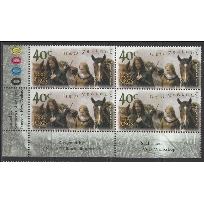 LORD OF THE RINGS-THE TWO TOWERS-2002 YENİ ZELANDA-NOMİNAL: 27.60 DOLAR