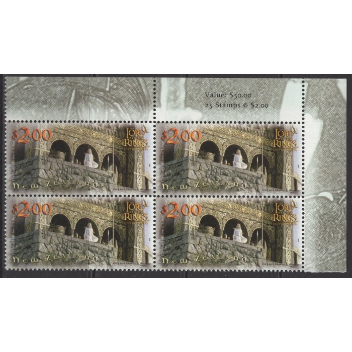LORD OF THE RINGS-THE TWO TOWERS-2002 YENİ ZELANDA-NOMİNAL: 27.60 DOLAR