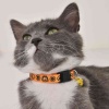 Garfield Turuncu Yuvarlak Font Desenli Güvenlik Kilitli Ayarlanabilir Yumuşak Doku Kedi Boyun Tasması 22-30 cm