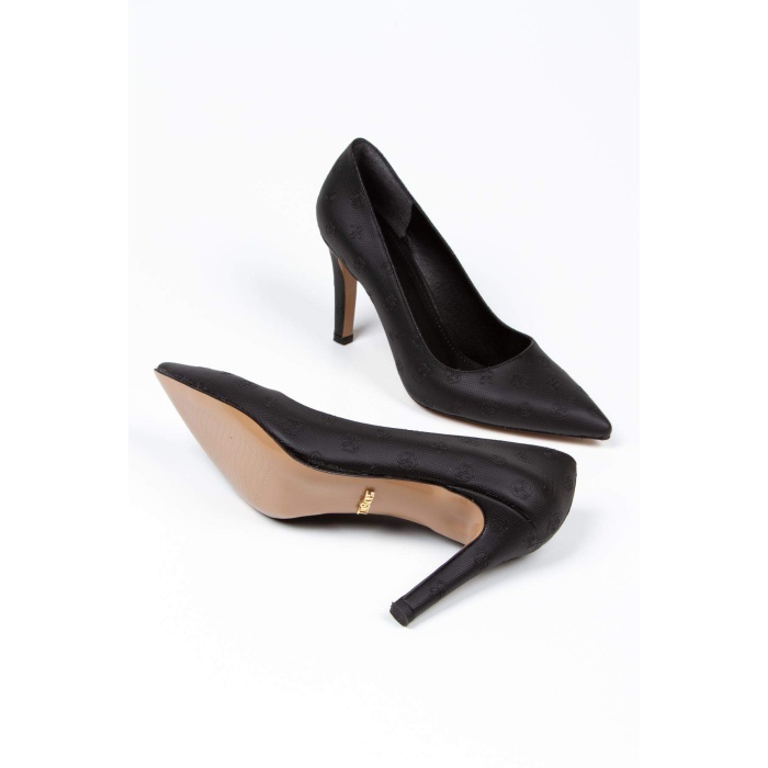 Tinbany Kadın Yüksek Topuklu Stiletto Siyah Renkli Ayakkabı
