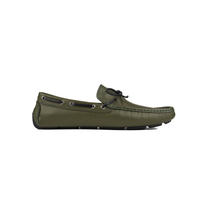 Syedra Yeşil Hakiki Deri Erkek Loafer Ayakkabı
