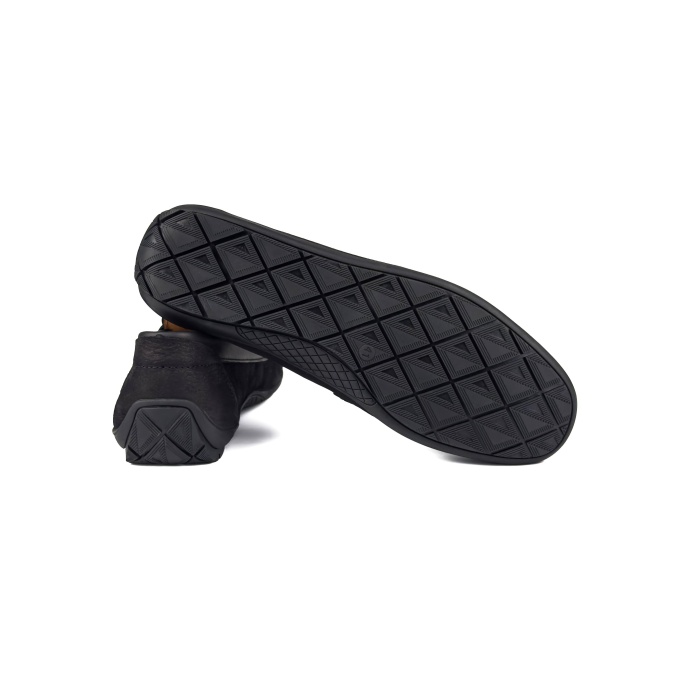 Datça Siyah Hakiki Nubuk Deri Erkek Loafer Ayakkabı