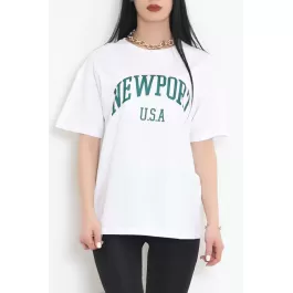 Baskılı Tişört Beyaz