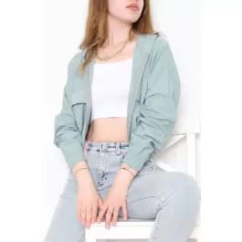 Fermuarlı Ceket Mint