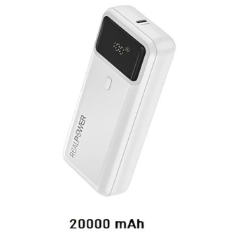 Realpower 20000 mAh Taşınabilir Powerbank BEYAZ