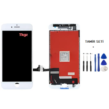 iPhone 8 Uyumlu Lcd Ekran Dokunmatik A+A KALİTE (LW MARKA) BEYAZ + TAMİR SETİ