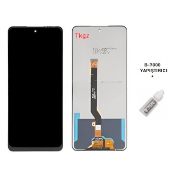 Tecno Pova 3 Uyumlu Lcd Ekran Dokunmatik SERVİS Orijinali + B-7000