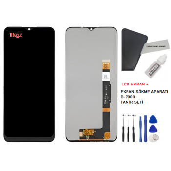 TCL 30SE Uyumlu Lcd Ekran Dokunmatik SERVİS Orijinali + B-7000 + TAMİR SETİ