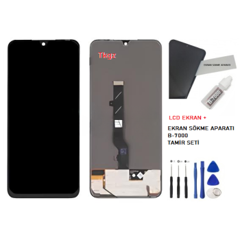 TCL 30 PLUS Uyumlu Lcd Ekran Dokunmatik SERVİS Orijinali + B-7000 + TAMİR SETİ