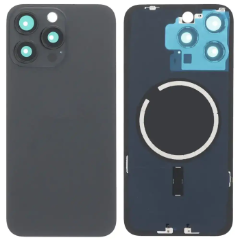 İphone 15 PRO MAX Full Arka Kapak Orijinal Arka Kemere Lensli (CAM) SİYAH