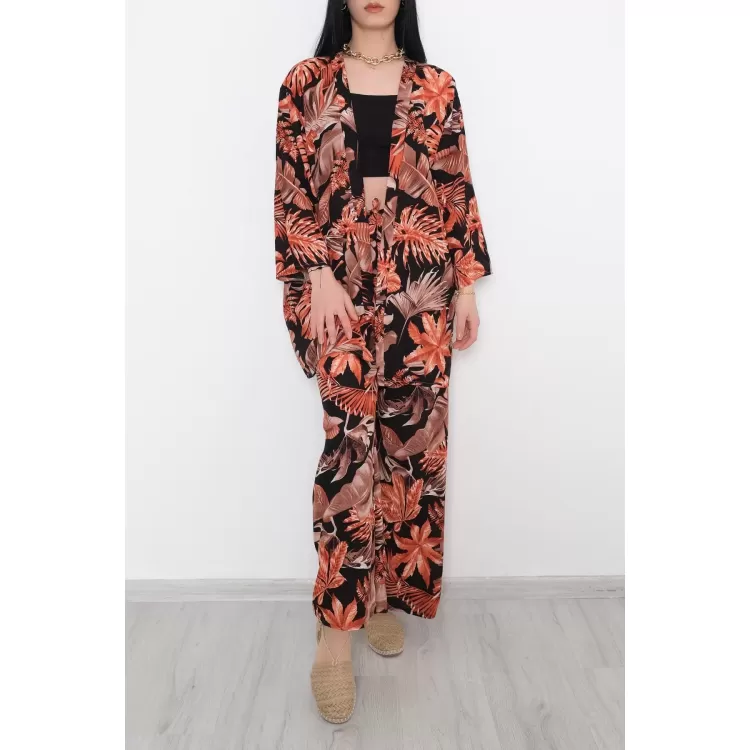 Kimono Takım Kahverengituruncu