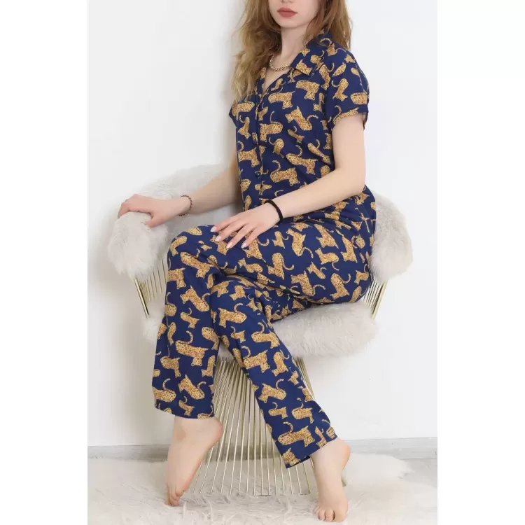 Desenli Pijama Takımı Hardallaci