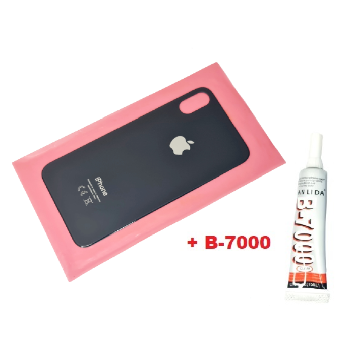Tkgz İPhone X Arka Pil Batarya Kapağı (CAM+B-7000) SİYAH