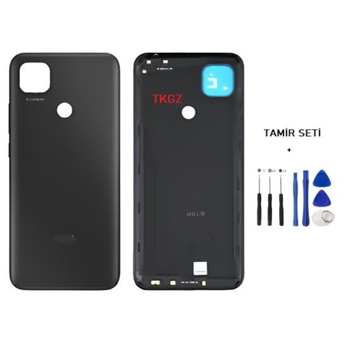 Xiaomi Redmi 9C FULL Kasa Arka Kapak Yan Tuş Takımı SİYAH - TAMİR SETİ