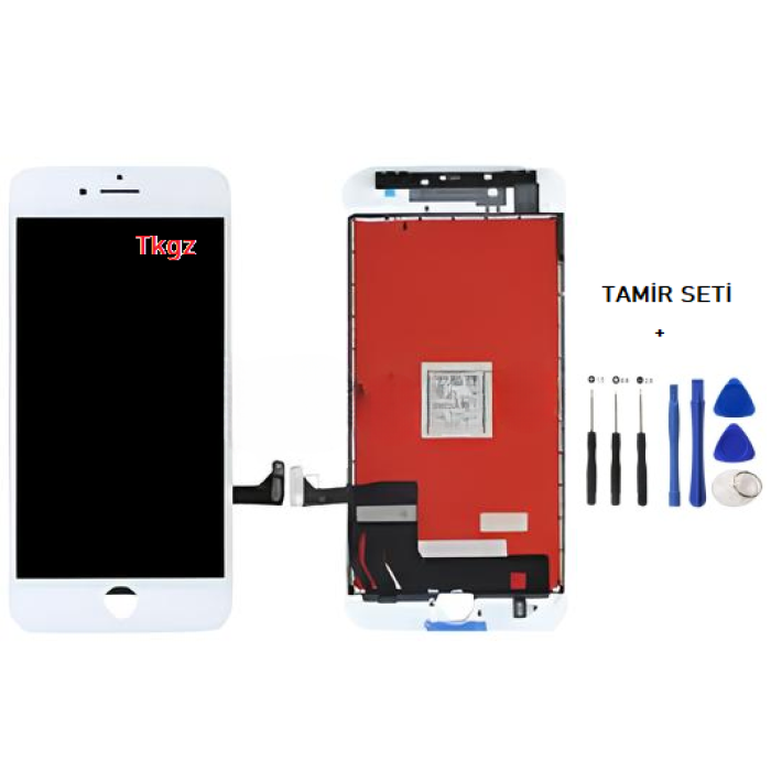 iPhone 8 Uyumlu Lcd Ekran Dokunmatik A+A KALİTE (LW MARKA) BEYAZ + TAMİR SETİ