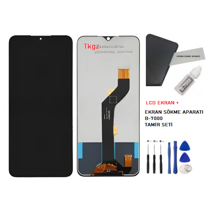 Tecno Pova NEO 2 Uyumlu Lcd Ekran Dokunmatik SERVİS Orijinali + B-7000 + TAMİR SETİ