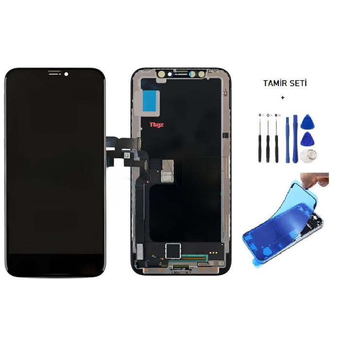 iPhone X Uyumlu Lcd Ekran Dokunmatik A+A KALİTE (GX MARKA ) + TAMİR SETİ + TOZ BANTI
