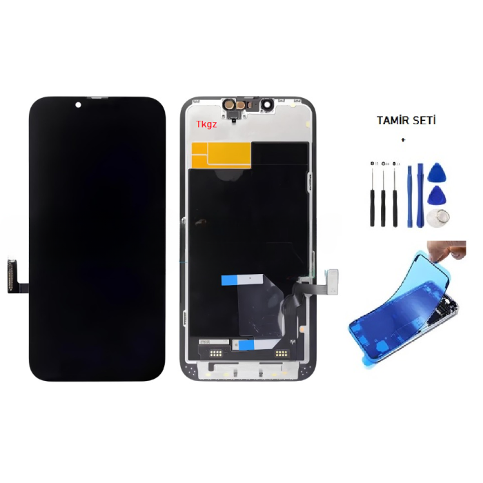 iPhone 13 Uyumlu Lcd Ekran Dokunmatik A+A KALİTE ( JK MARKA ) + TAMİR SETİ + TOZ BANTI