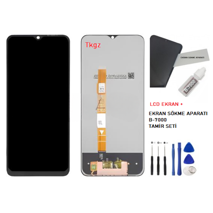 Tkgz Vivo Y35 Lcd Ekran Dokunmatik SERVİCE PACK + B-7000 + TAMİR SETİ