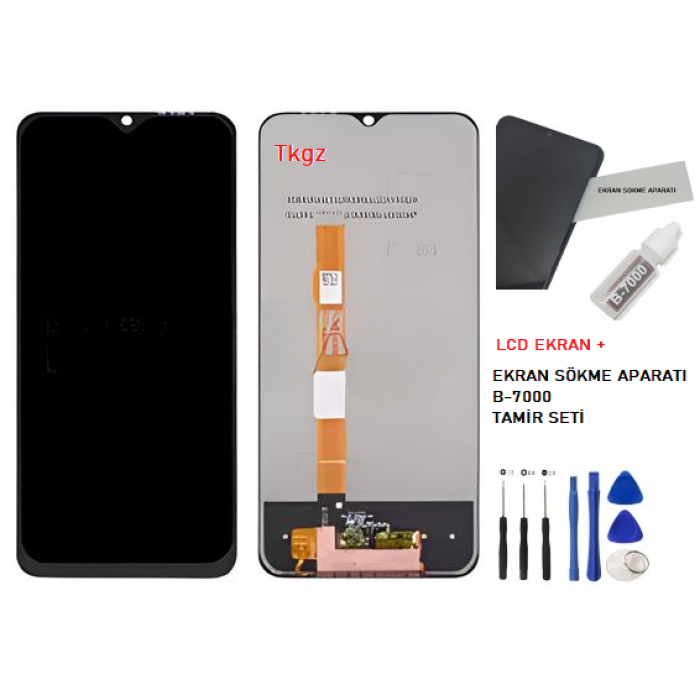 Tkgz Vivo Y33S Lcd Ekran Dokunmatik SERVİCE PACK + B-7000 + TAMİR SETİ